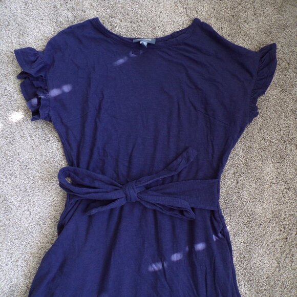Modcloth navy ruffle hem dress M - Picture 4 of 9